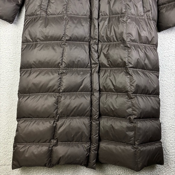 Vintage Moncler Long Down Puffer Coat Jacket Size 3 Knee length Brown Quilted - Picture 4 of 15